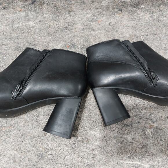 Camper Kara Boots Women's Size EU 39 US 8.5 Black Leather Flared Block Heel - Picture 6 of 10